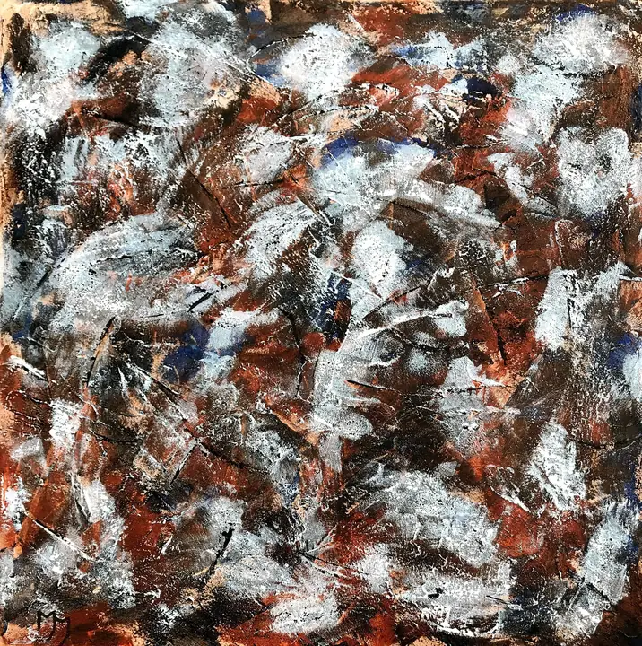 Marc Mengus, 2020#35, acrylique sur toile, 80 x 80 x 2 cm
