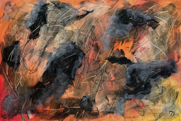 Marc Mengus, 2020#46, acrylique sur toile, 80 x 120 x 2 cm