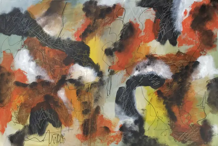 Marc Mengus, 2020#47, acrylique sur toile, 80 x 120 x 2 cm