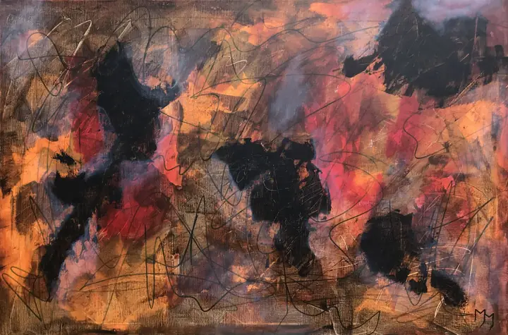 Marc Mengus, 2020#50, acrylique sur toile, 80 x 120 x 2 cm