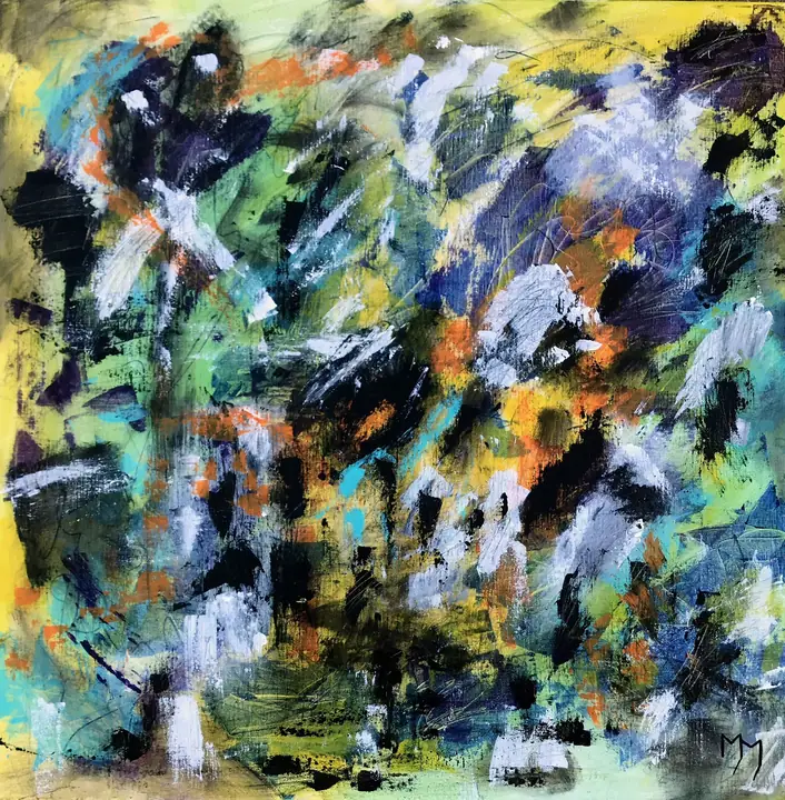 Marc Mengus, 2021#1, acrylique sur toile, 100 x 100 x 2 cm