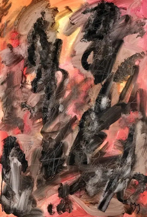 Marc Mengus, 2021#10, acrylique sur toile, 100 x 70 x 2 cm