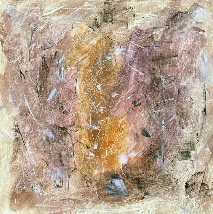 Marc Mengus, 2021#13, acrylique sur toile, 80 x 80 x 2 cm