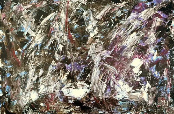 Marc Mengus, 2021#14, acrylique sur toile, 80 x 120 x 2 cm