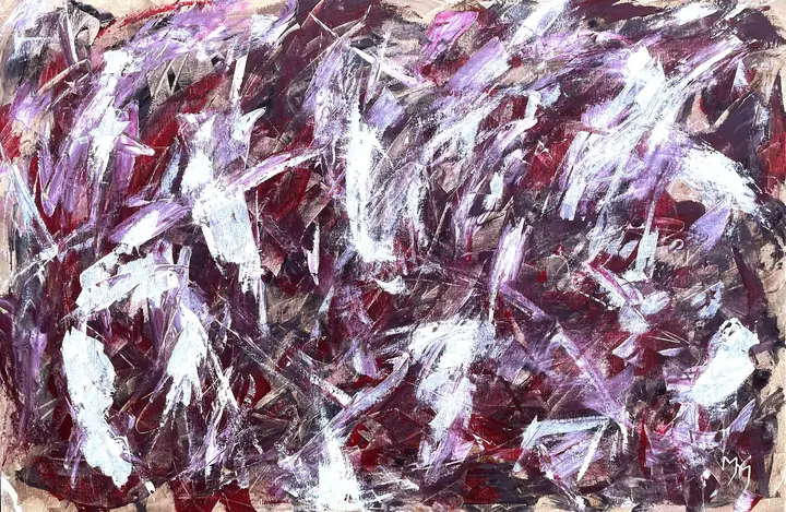 Marc Mengus, 2021#15, acrylique sur toile, 80 x 120 x 2 cm