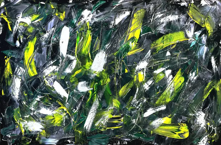 Marc Mengus, 2021#16, acrylique sur toile, 80 x 120 x 2 cm