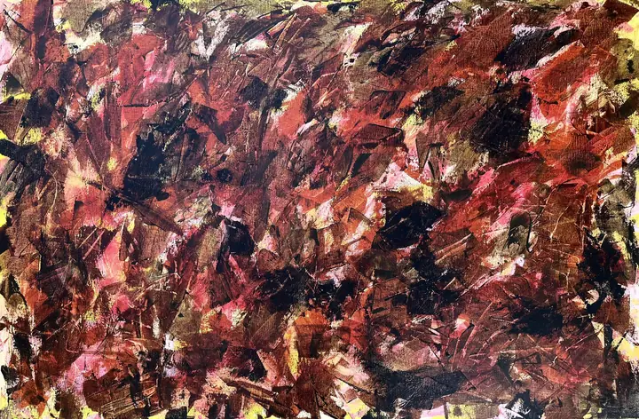 Marc Mengus, 2021#17, acrylique sur toile, 80 x 120 x 2 cm