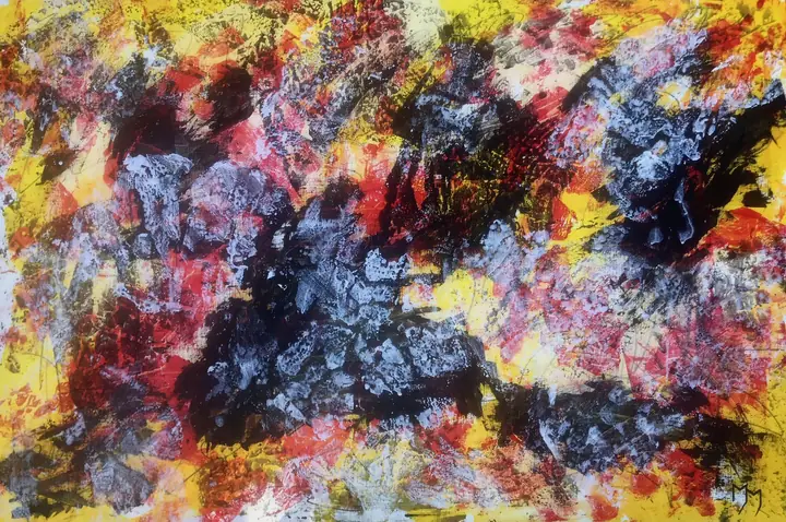 Marc Mengus, 2021#2, acrylique sur toile, 80 x 120 x 2 cm