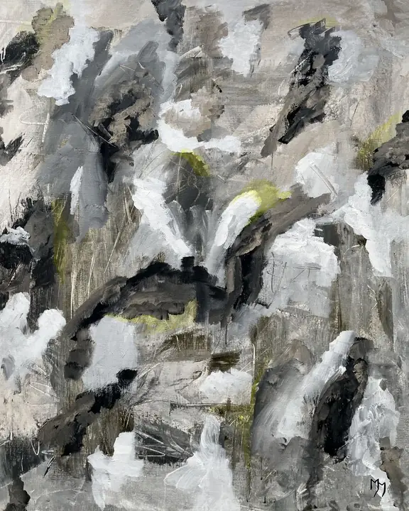 Marc Mengus, 2021#20, acrylique sur toile, 81 x 100 x 2 cm