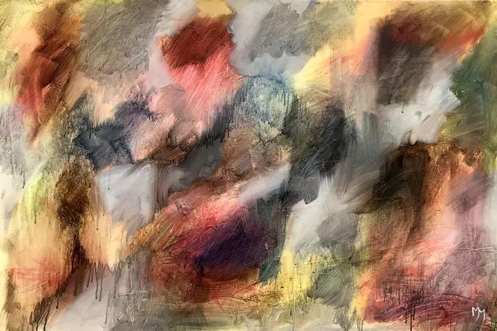 Marc Mengus, 2021#7, acrylique sur toile, 80 x 120 x 2 cm