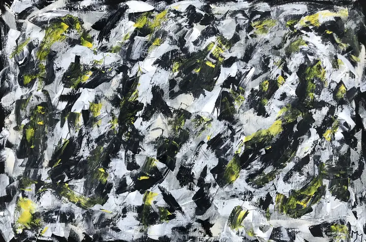 Marc Mengus, 2021#8, acrylique sur toile, 80 x 120 x 2 cm