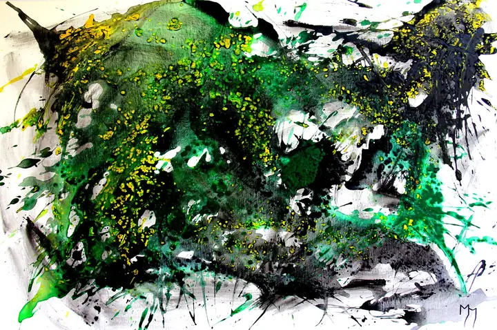 Marc Mengus, 2022#10, acrylique sur toile, 80 x 120 x 2 cm