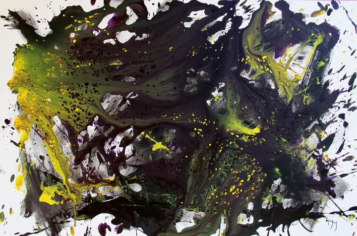 Marc Mengus, 2022#12, acrylique sur toile, 80 x 120 x 2 cm