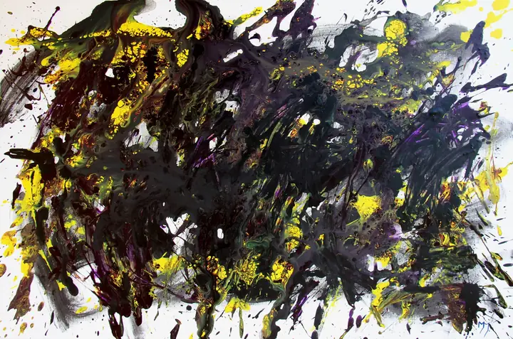 Marc Mengus, 2022#13, acrylique sur toile, 80 x 120 x 2 cm