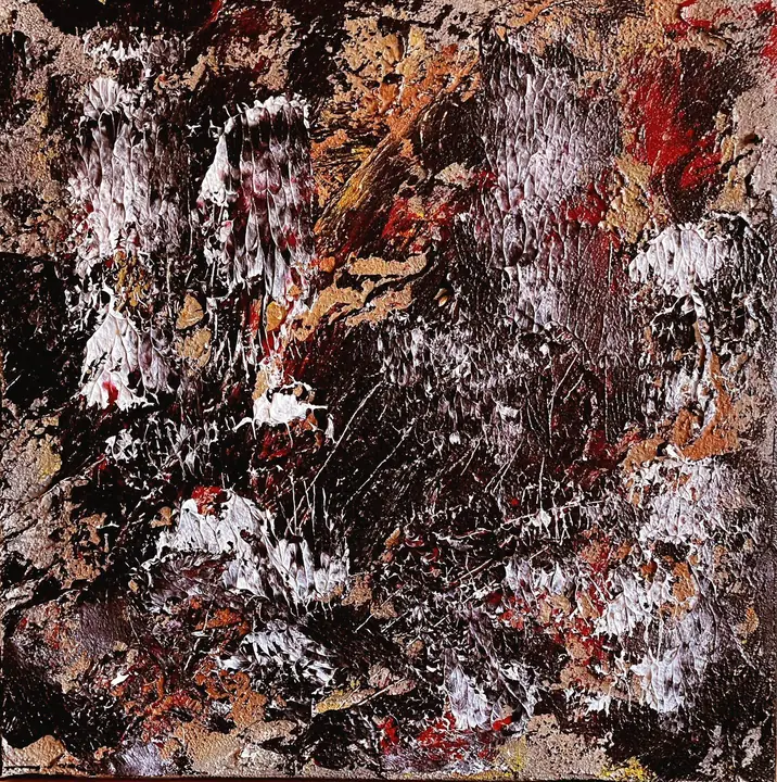 Marc Mengus, 2022#2, acrylique sur toile, 30 x 30 x 4 cm