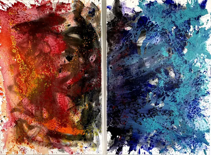 Marc Mengus, 2023#1, acrylique sur toile, 160 x 120 cm