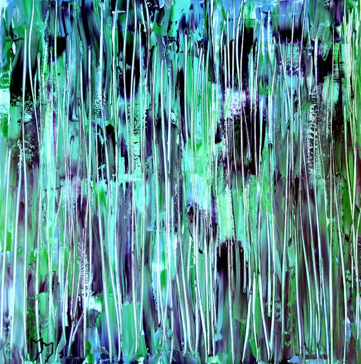 Marc Mengus, 2023#12, acrylique sur toile, 80 x 80 x 2 cm