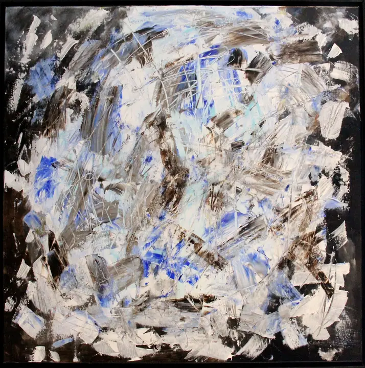 Marc Mengus, 2024#11, acrylique sur toile, 100 x 100 cm