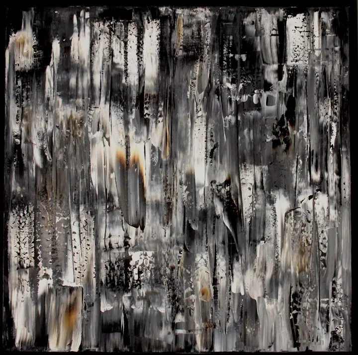 Marc Mengus, 2024#12, acrylique sur toile, 100 x 100 cm