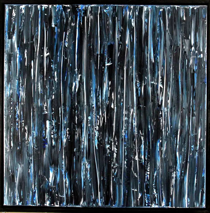 Marc Mengus, 2024#13, acrylique sur toile, 100 x 100 cm
