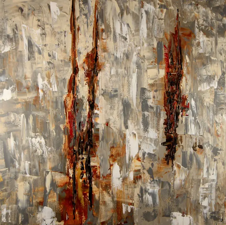 Marc Mengus, 2024#3, acrylique sur toile, 100 x 100 cm