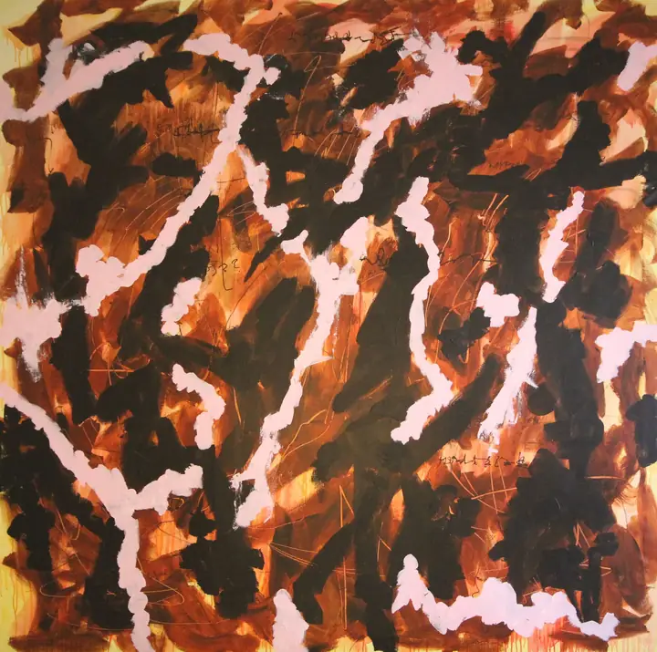 Marc Mengus, 2024#4, acrylique sur toile, 200 x 200 cm