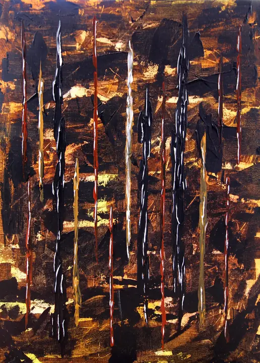 Marc Mengus, 2024#7, acrylique sur toile, 70 x 100 cm
