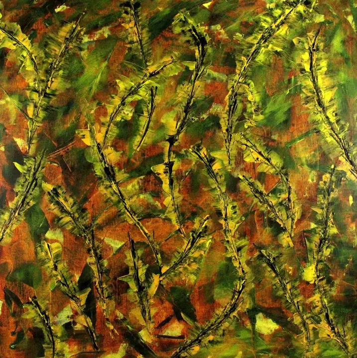 Marc Mengus, 2025#10, acrylique sur toile, 100 x 100 cm
