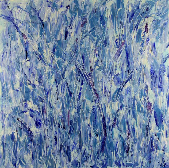 Marc Mengus, 2025#14, acrylique sur toile, 100 x 100 cm