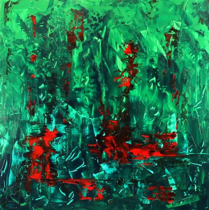 Marc Mengus, 2025#3, acrylique sur toile, 100 x 100 cm