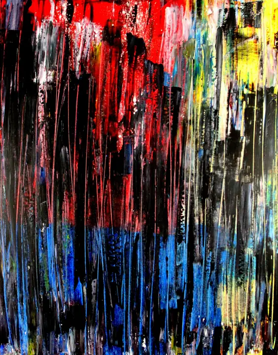 Marc Mengus, 2025#4, acrylique sur toile, 100 x 80 cm