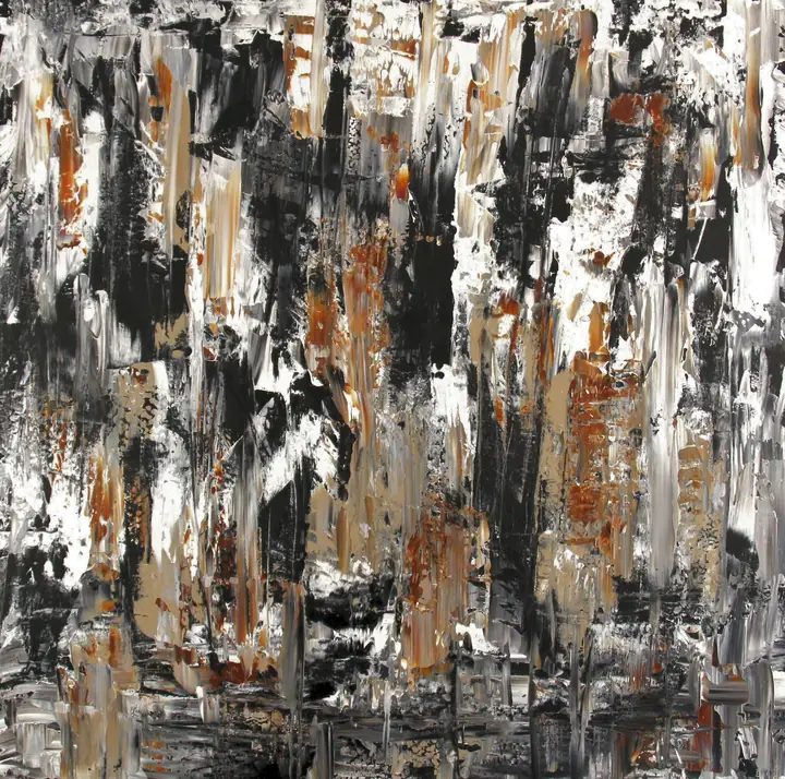 Marc Mengus, 2025#6, acrylique sur toile, 100 x 100 cm