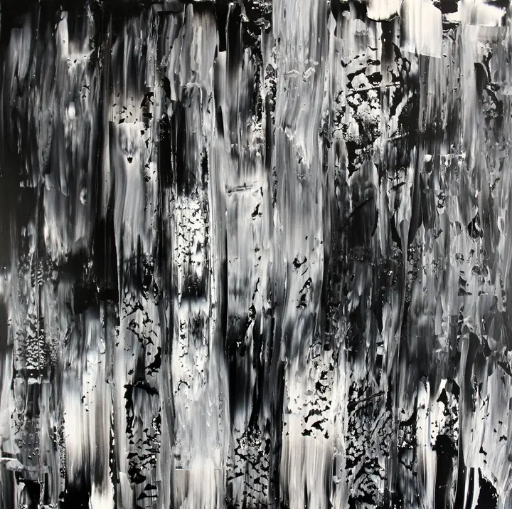 Marc Mengus, 2025#7, acrylique sur toile, 100 x 100 cm