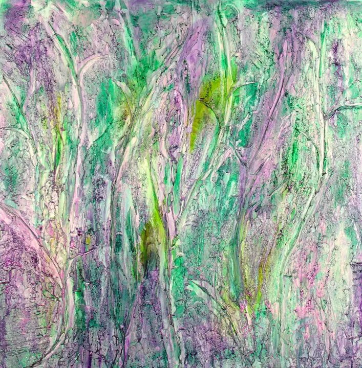 Marc Mengus, 2026#4, acrylique sur toile, 100 x 100 cm